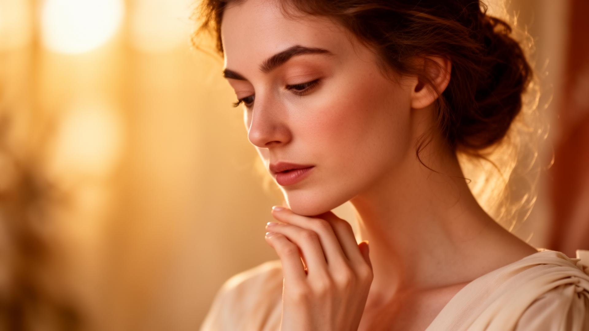 Mujer en actitud introspectiva